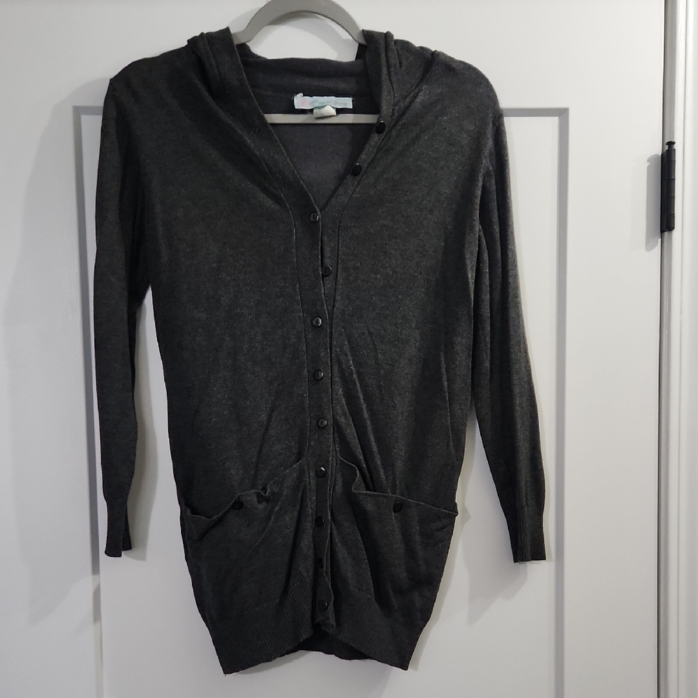Womens Tunic Button Up Cardigan